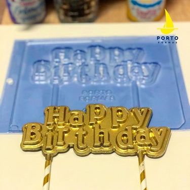 Porto Formas - Forma Linha Simples – Acetato - Happy Birthday